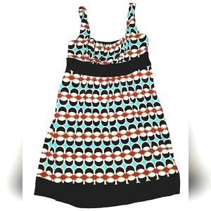Geometic red, teal, brown  dress by Speechless in size Medium